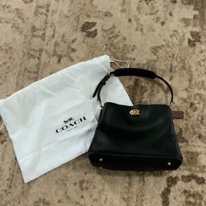Coach Black Leather Shoulder Bag